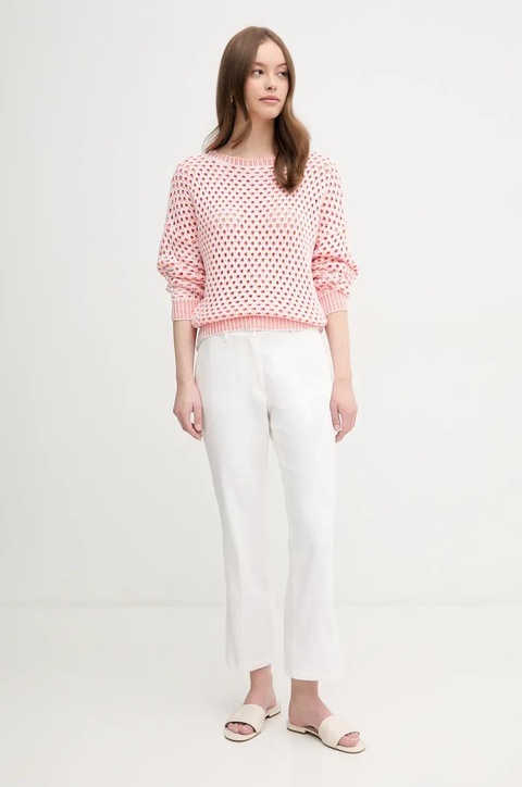 United Colors of Benetton sweter damski kolor pomarańczowy ciepły 1194E10D9 - zdjęcie produktu nr 2
