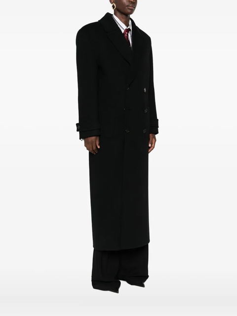 Saint Laurent double-breasted wool coat - Black - zdjęcie produktu nr 2