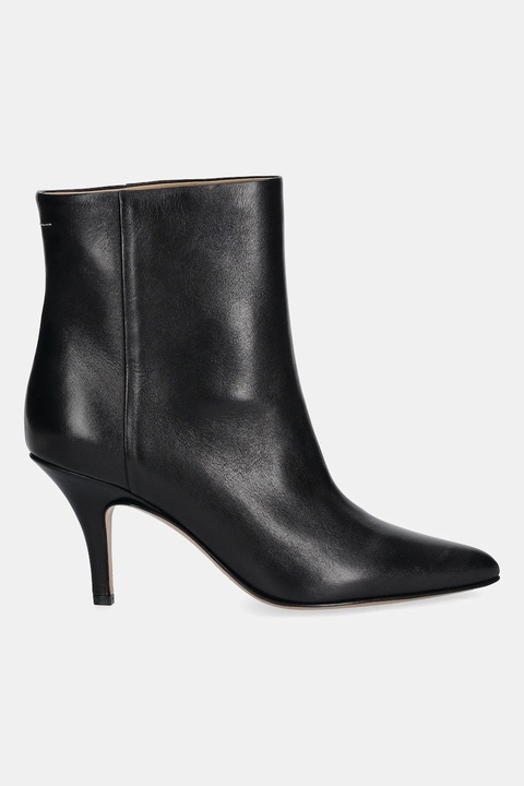 MM6 Maison Margiela botki skórzane damskie kolor czarny na szpilce S59WU0261.P6783.T8013 - zdjęcie produktu nr 2
