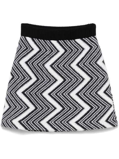 Missoni zigzag wool mini skirt - Black - zdjęcie produktu nr 1