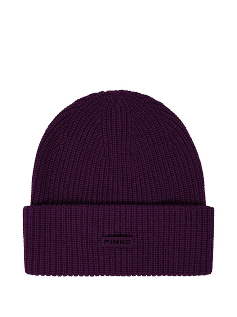 PINKO ribbed knit beanie - Purple - zdjęcie produktu nr 1
