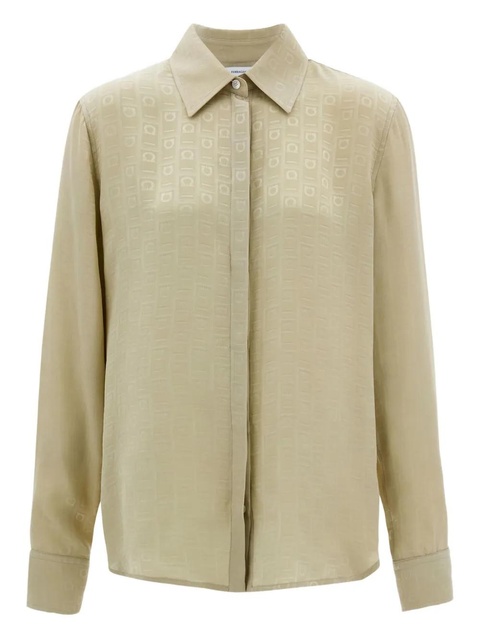 Ferragamo monogram silk shirt - Neutrals - zdjęcie produktu nr 1