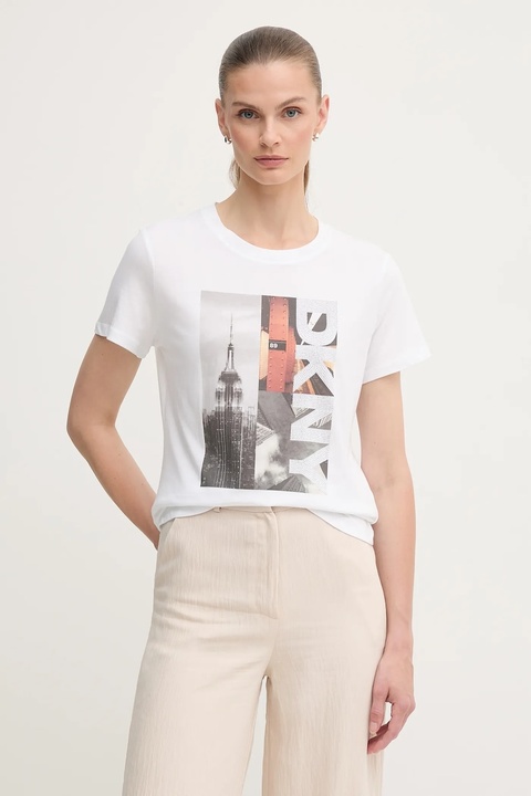 Dkny t-shirt damski kolor biały DJ5T1547 - zdjęcie produktu nr 1
