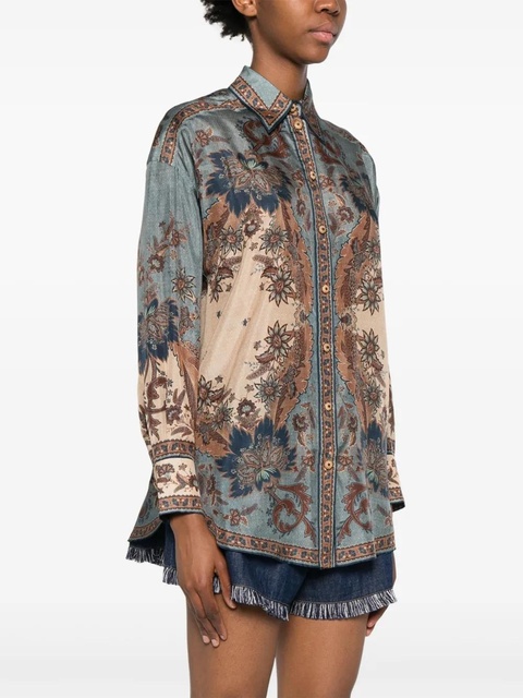ZIMMERMANN Ascension shirt - Blue - zdjęcie produktu nr 2