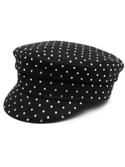 Ruslan Baginskiy rhinestone wool baker boy hat - Black - zdjęcie produktu nr 1