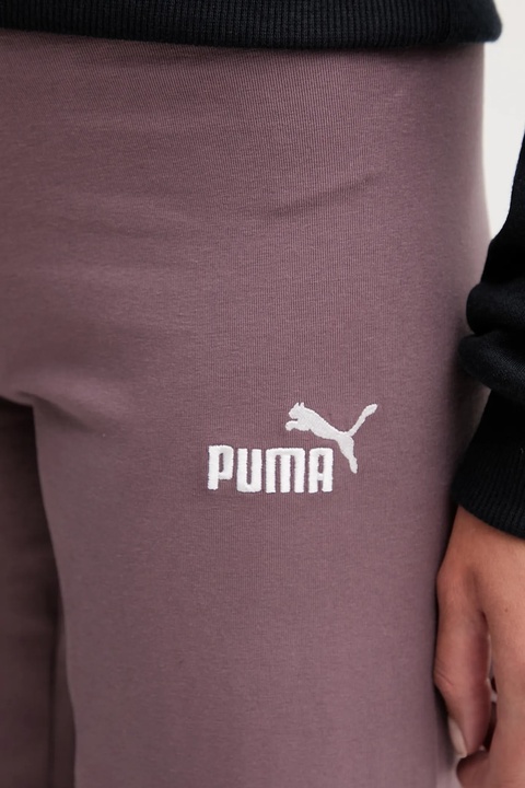 Puma spodnie dresowe damskie kolor brązowy gładkie 682429 - zdjęcie produktu nr 2