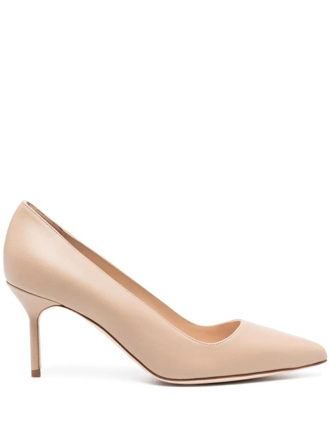 Manolo Blahnik Tora 70mm leather pumps - Brown - zdjęcie produktu nr 1