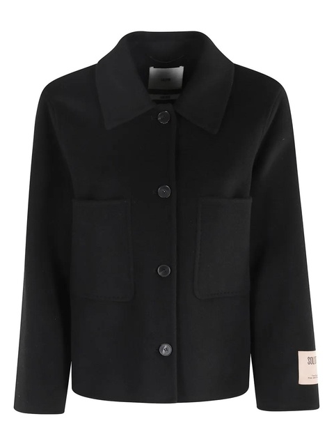 SOLOTRE button patch-pocket jacket - Black - zdjęcie produktu nr 2