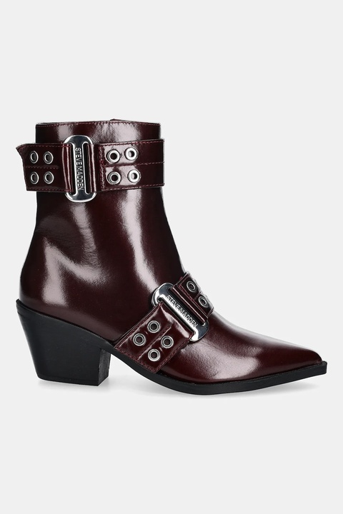 Steve Madden botki Splurge damskie kolor bordowy na słupku 11004772 - zdjęcie produktu nr 1