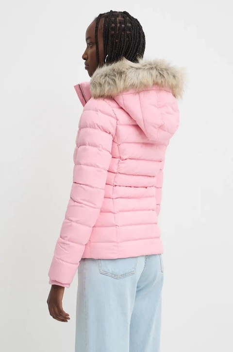 Tommy Jeans kurtka puchowa damska kolor różowy zimowa DW0DW18312 - zdjęcie produktu nr 2