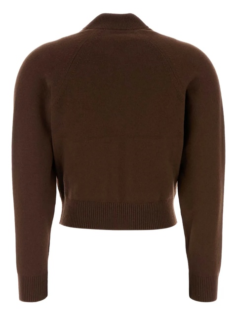 Miu Miu zip-up cropped cardigan - Brown - zdjęcie produktu nr 2