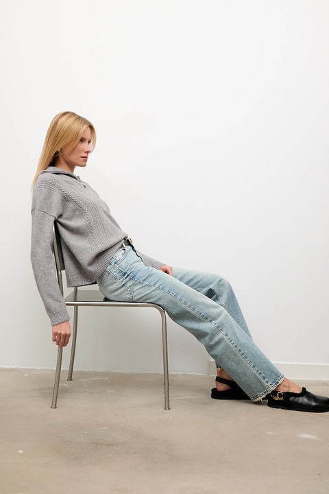 Answear.LAB sweter z kaszmirem kolor szary z golfem - zdjęcie produktu nr 2