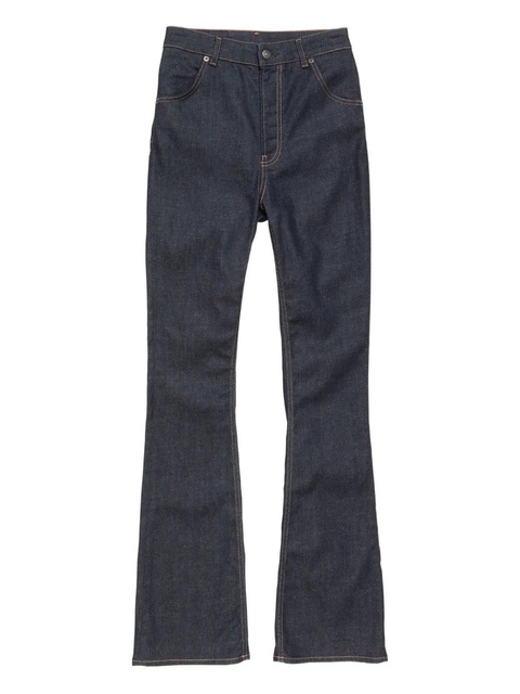 Acne Studios bow-detail flared trousers - Blue - zdjęcie produktu nr 1