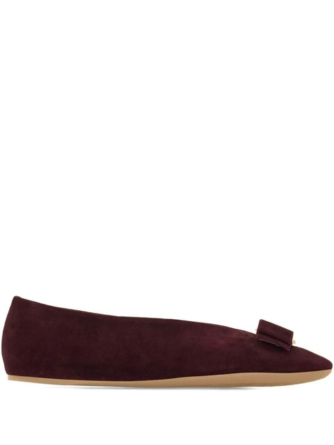 Ferragamo Vara leather ballerina shoes - Red - zdjęcie produktu nr 1