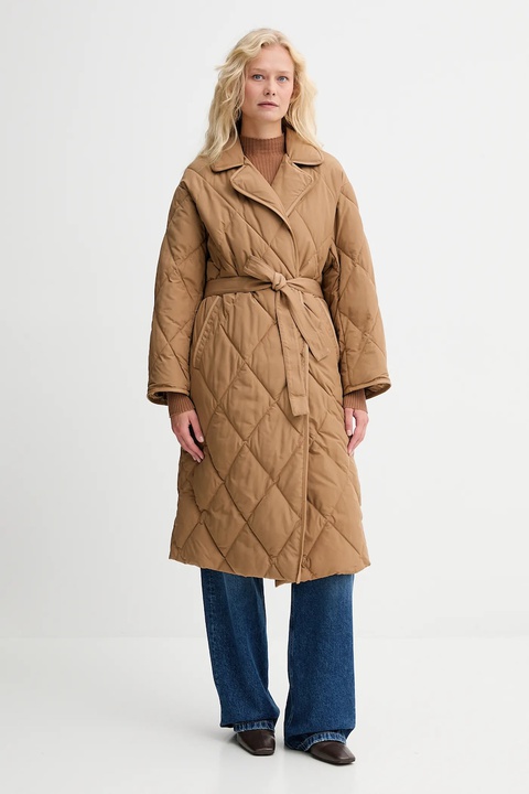 Twinset kurtka kolor brązowy zimowa oversize 252LI2CBB - zdjęcie produktu nr 1