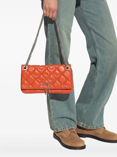 Zadig&Voltaire Rock II quilted monogram shoulder bag - Orange - zdjęcie produktu nr 2