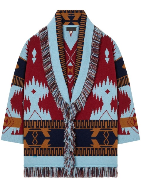Alanui Icon Jacquard cardigan - Blue - zdjęcie produktu nr 1