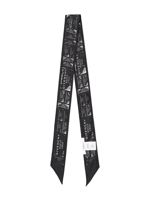 Givenchy logo-stamp silk scarf - Black - zdjęcie produktu nr 2