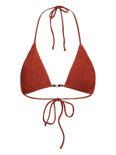 Bond-eye beaded Ingrid bikini top - Brown - zdjęcie produktu nr 1