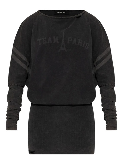 MISBHV Team Paris long-sleeved mini dress - Black - zdjęcie produktu nr 1