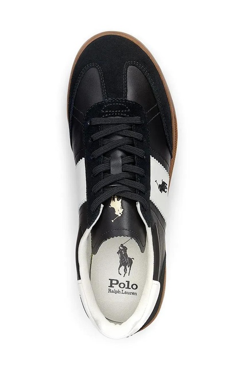 Polo Ralph Lauren sneakersy skórzane Hrt Aera Pp kolor czarny 809956119001 - zdjęcie produktu nr 2