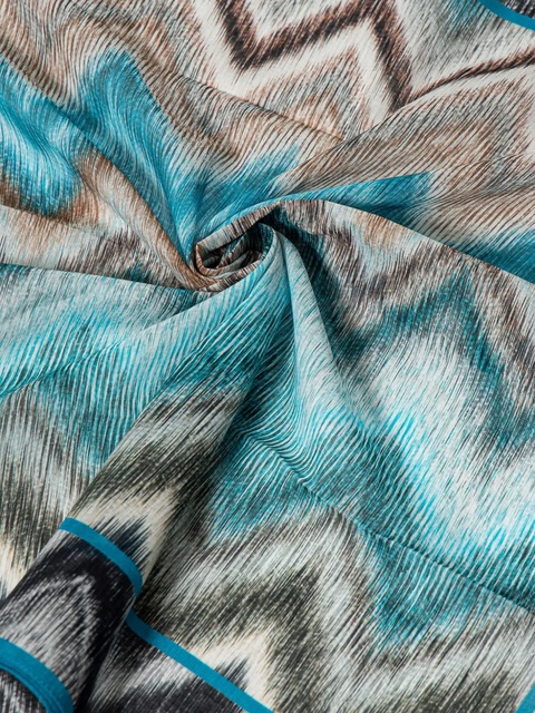 Missoni chevron-pattern cotton scarf - Blue - zdjęcie produktu nr 2