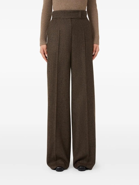 Max Mara pleated wide-leg trousers - Brown - zdjęcie produktu nr 1