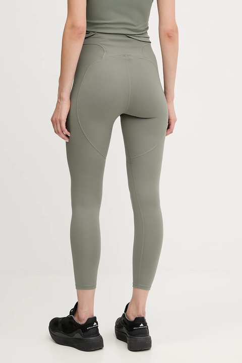 adidas by Stella McCartney legginsy treningowe Tpr 7/8 damskie kolor zielony gładkie JW4555 - zdjęcie produktu nr 2