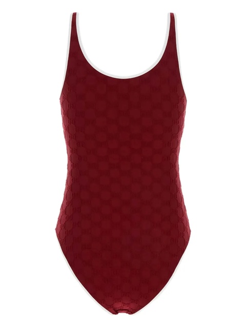 Gucci monogram-embossed swimsuit - Red - zdjęcie produktu nr 2