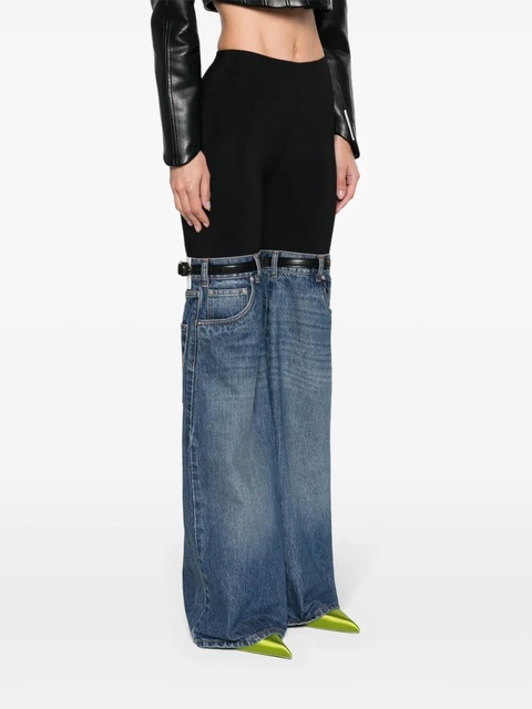 Coperni Hybrid denim-panels trousers - Black - zdjęcie produktu nr 1