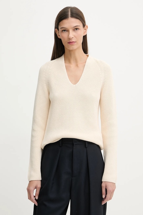 Marc O'Polo sweter bawełniany damski kolor beżowy 600605960323 - zdjęcie produktu nr 1