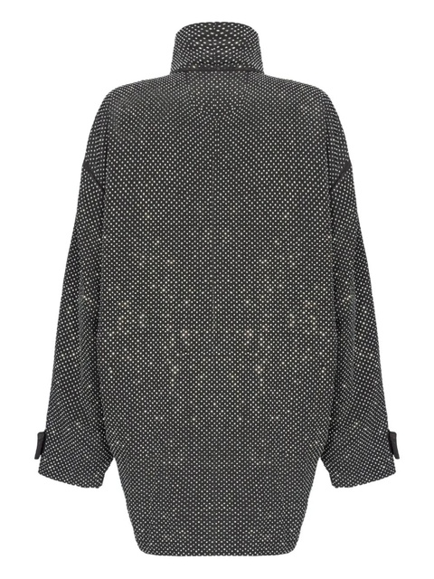 PINKO rhinestoned technical coat - Black - zdjęcie produktu nr 2