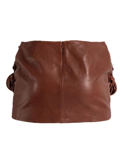 Magda Butrym flower-detail mini skirt - Brown - zdjęcie produktu nr 1