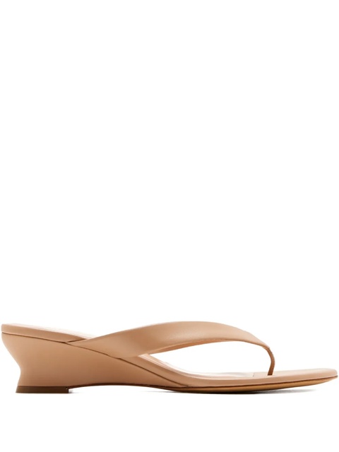 Le Monde Beryl 40mm micro-wedge thong sandals - Neutrals - zdjęcie produktu nr 1