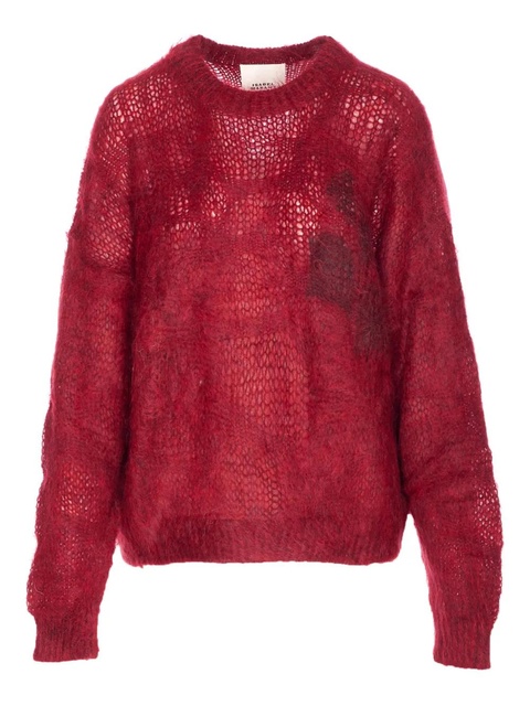 ISABEL MARANT Mirella crew-neck long-sleeves sweater - Red - zdjęcie produktu nr 1