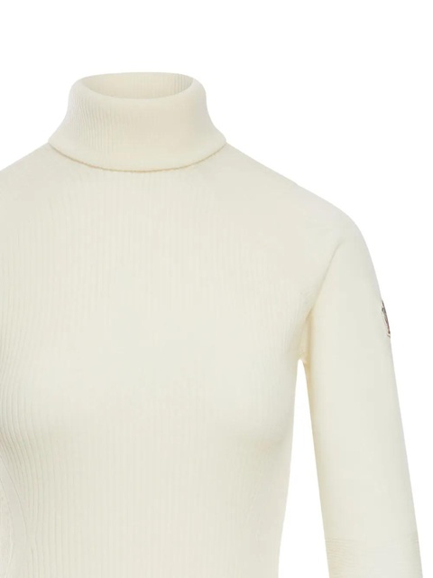 Moncler Grenoble roll-neck logo-patch sweater - Neutrals - zdjęcie produktu nr 1