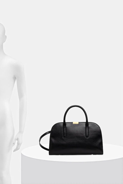 Tommy Hilfiger torebka skórzana kolor czarny AW0AW18205 - zdjęcie produktu nr 2