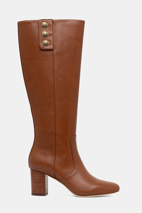 Lauren Ralph Lauren kozaki skórzane Kenndi Tl Hl damskie kolor brązowy na słupku 802977889001 - zdjęcie produktu nr 2