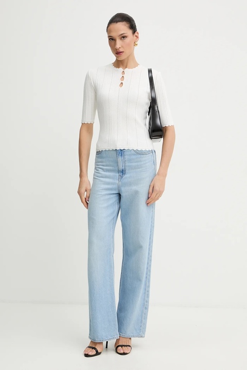 Morgan sweter damski kolor biały lekki MADIN - zdjęcie produktu nr 2