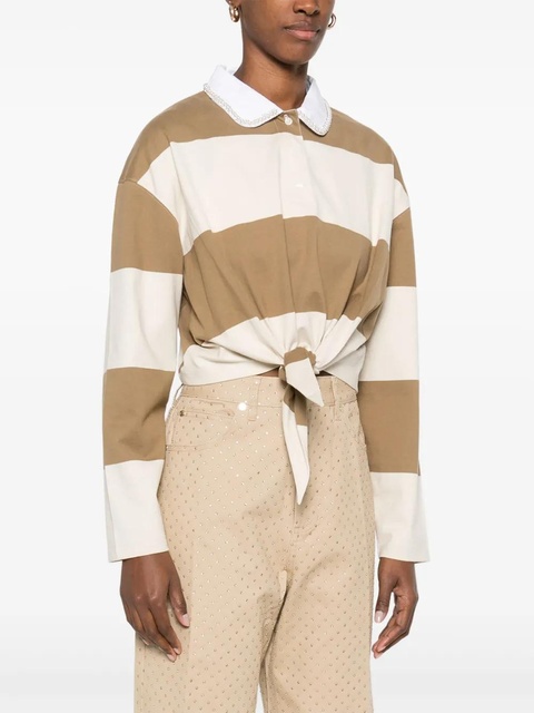 SANDRO striped polo top - Neutrals - zdjęcie produktu nr 2