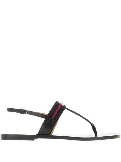 Gucci Interlocking G Web flat sandal - Black - zdjęcie produktu nr 1