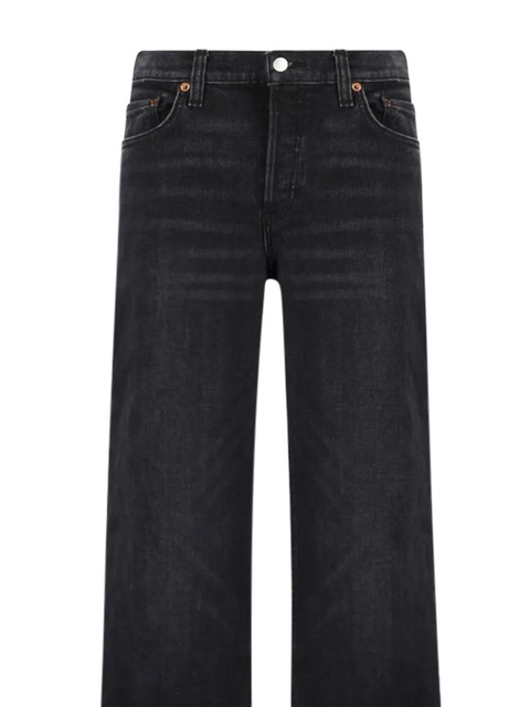 RE/DONE logo-patch wide-leg jeans - Black - zdjęcie produktu nr 2