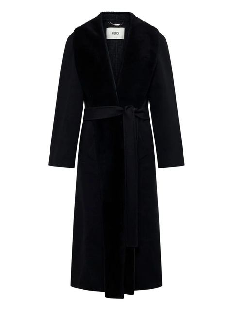 FENDI belt-fastening coat - Black - zdjęcie produktu nr 1