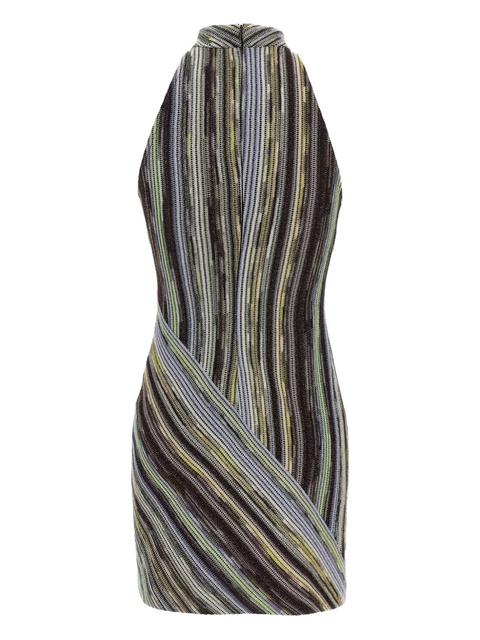 Missoni striped halterneck mini dress - Black - zdjęcie produktu nr 2
