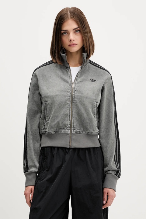 adidas Originals kurtka bomber Denim Tt kolor szary przejściowa JY2564 - zdjęcie produktu nr 1