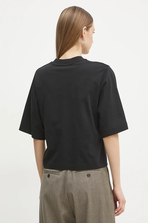 Pinko t-shirt bawełniany damski kolor czarny 104604 A2CS - zdjęcie produktu nr 2