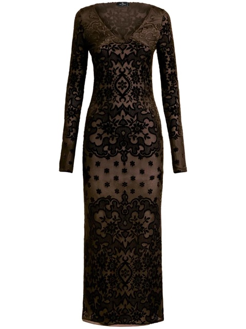 ETRO paisley velvet dress - Black - zdjęcie produktu nr 1