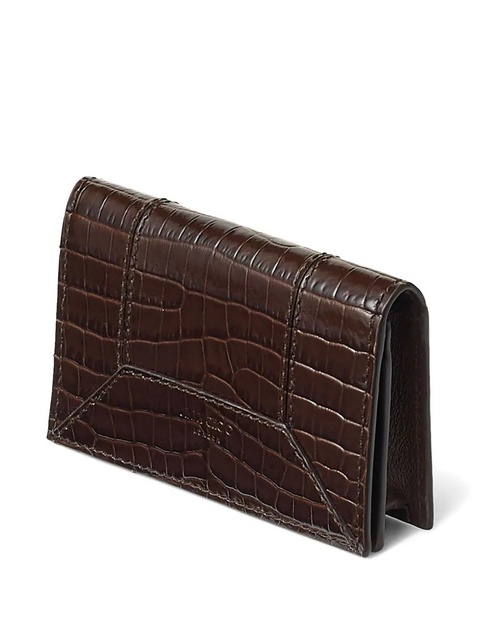 Jimmy Choo Nello crocodile-effect leather wallet - Brown - zdjęcie produktu nr 1