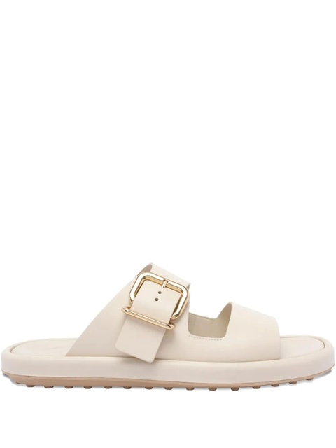 Tod's double-buckle leather sandals - Neutrals - zdjęcie produktu nr 1