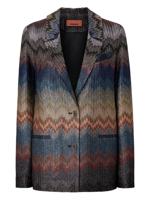 Missoni chevron-pattern blazer - Blue - zdjęcie produktu nr 1